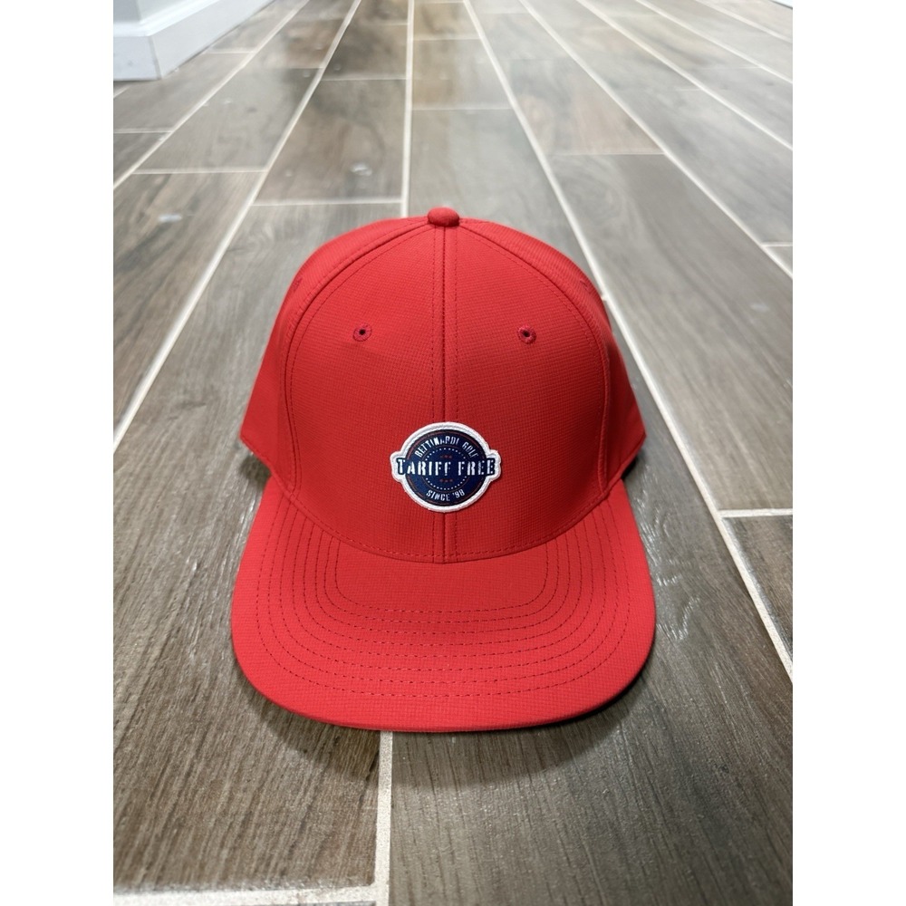Bettinardi Golf Tariff Free Red Snapback Hat Adjustable Performance Cap